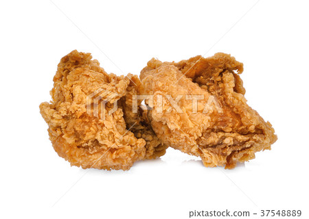 crispy kentucky fried chicken isolated on wite  37548889