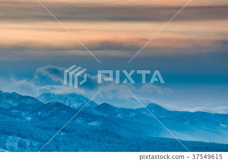 High Tatra Mountains in the evening, Poland High Tatra Mountains in the evening, Poland 37549615