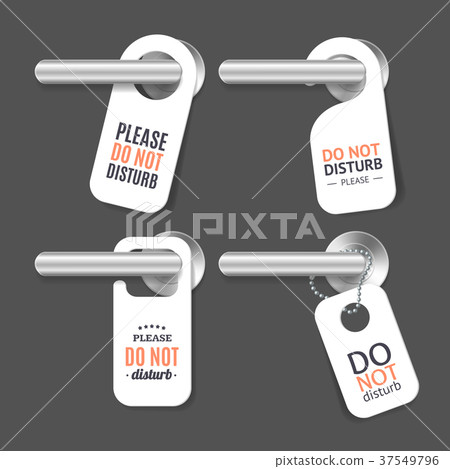 Realistic 3d Detailed Do Not Disturb Sign and Door 37549796