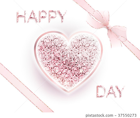 Happy valentines day design card with frame 37550273