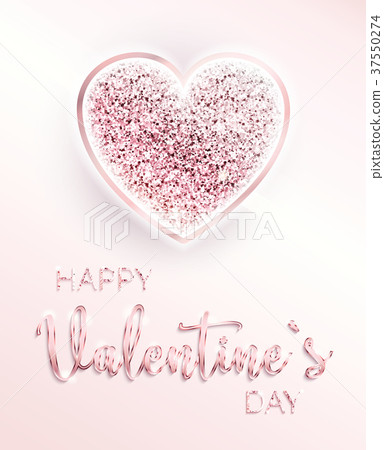 Happy valentines day. Romantic design card. 37550274