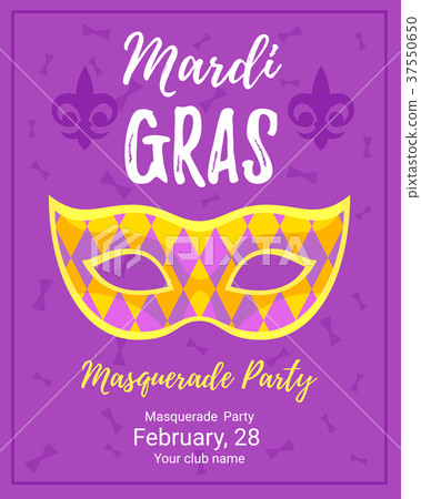 Mardi Gras poster for masquerade 37550650