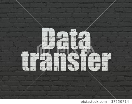 Data concept: Data Transfer on wall background 37550714