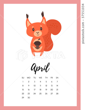 April 2018 year calendar page April 2018 year calendar page 37551034