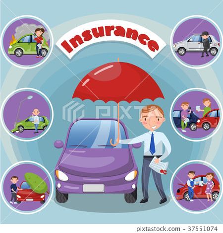 Car and transportation insurance vector Car and transportation insurance vector 37551074