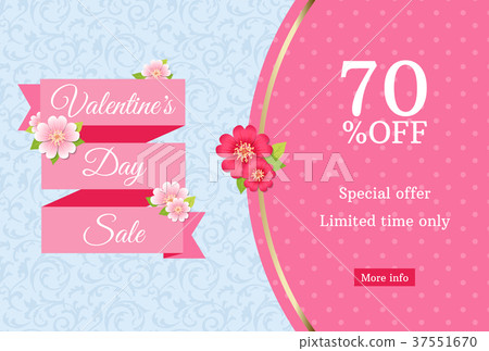 Valentines day sale web banner design template Valentines day sale web banner design template 37551670