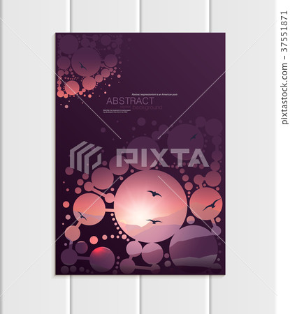 Vector brochure A5 or A4 format abstract circles - Stock Illustration ...
