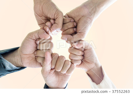 Friendship business group with hands together. Friendship business group with hands together. 37552263