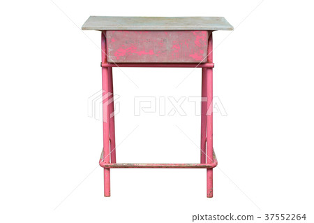Old school desk isolated. 37552264