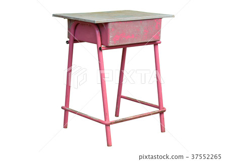 Old school desk isolated. 37552265
