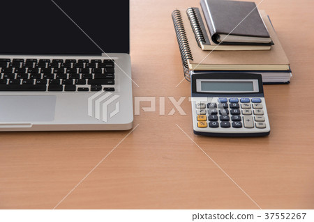 Wooden office desk table. 37552267