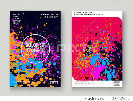 Neon explosion paint splatter artistic cover frame Neon explosion paint splatter artistic cover frame 37552602