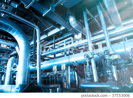 Industrial zone, Steel pipelines and cables Industrial zone, Steel pipelines and cables 37553006