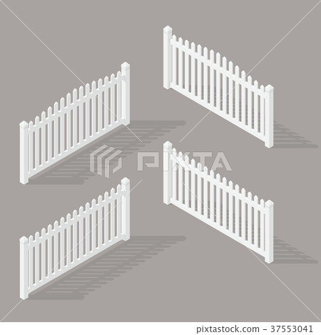 set of wooden fence 37553041