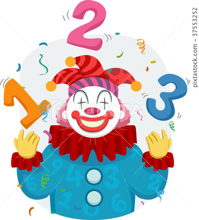 Clown Juggle 123 Illustration Clown Juggle 123 Illustration 37553252