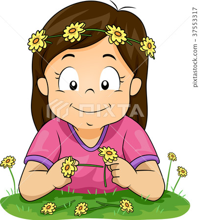 Kid Girl Flower Chain Activity 37553317