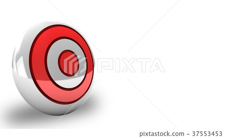 3d illustration of round target with blank 3d illustration of round target with blank 37553453