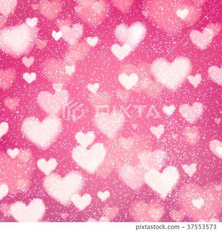 Abstract background with hearts and bokeh lights. 37553573