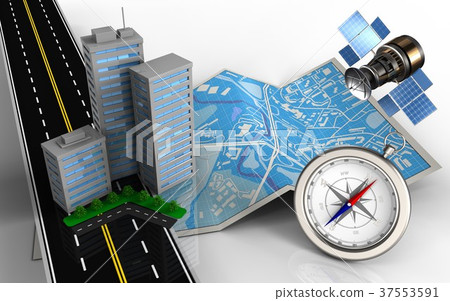 3d compass - Stock Illustration [37553591] - PIXTA
