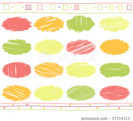 Vector set of scribble elements 37554113