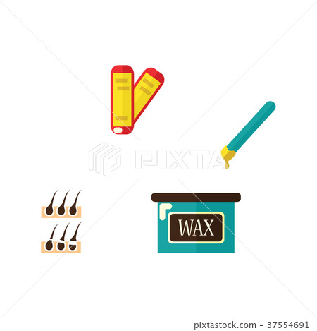 vector flat hair removal tools icon set vector flat hair removal tools icon set 37554691