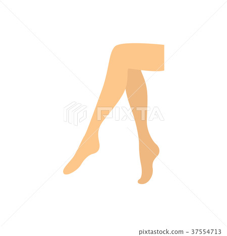 Beautiful slim female legs, hair removal icon Beautiful slim female legs, hair removal icon 37554713