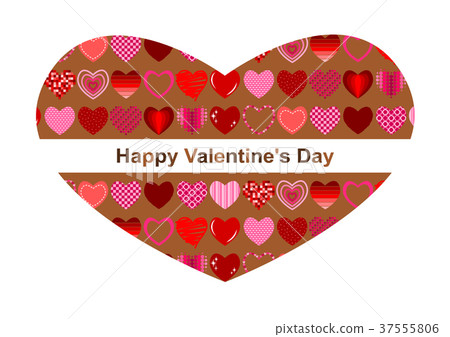 Valentine day heart shaped illustration logo mark 37555806