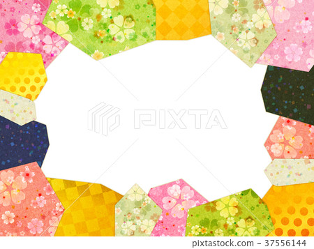 Background material cherry blossoms texture collage 37556144