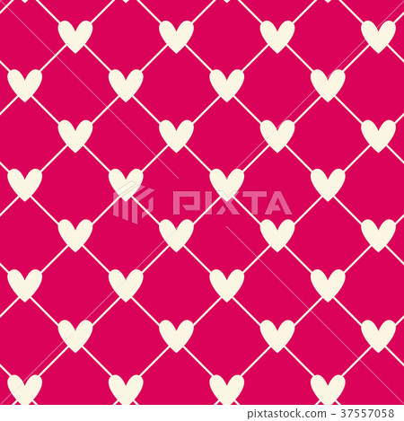 White Hearts Connected With Lines On Pink White Hearts Connected With Lines On Pink 37557058