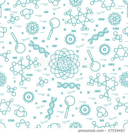 Seamless pattern with variety scientific, - Stock Illustration ...