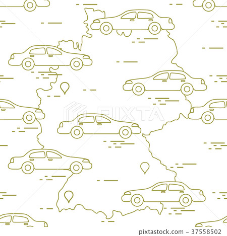 Pattern with cars and map of Germany Travel and Pattern with cars and map of Germany Travel and 37558502