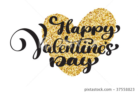 Happy Valentines Day Hand Drawing Vector Lettering Happy Valentines Day Hand Drawing Vector Lettering 37558823