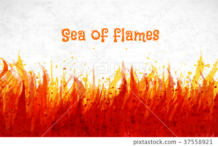 Flame on white background. Place for your text Flame on white background. Place for your text 37558921