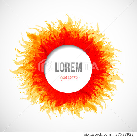 Circle of fire on white background. Place for your Circle of fire on white background. Place for your 37558922