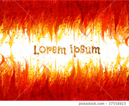 Flame on white background. Place for your text 37558923
