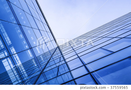 Office building in blue tones - detail view 37559565