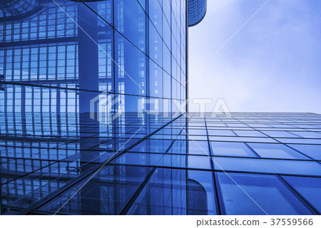 Office building in blue tones - detail view 37559566