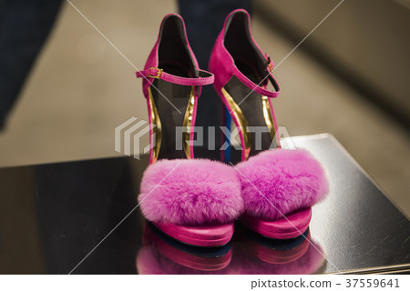 Luxury shoes in a store in Milan 37559641