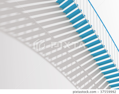 3d blue metal stairs with shadow pattern 37559992