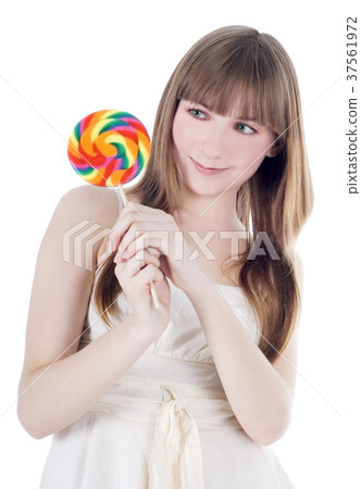 picture of hungry blonde with color lollipop picture of hungry blonde with color lollipop 37561972
