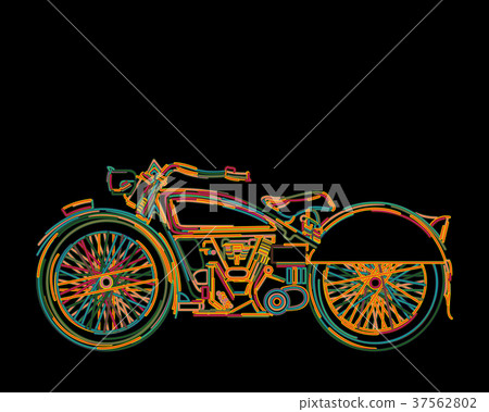 A vintage motorcycle card A vintage motorcycle card 37562802