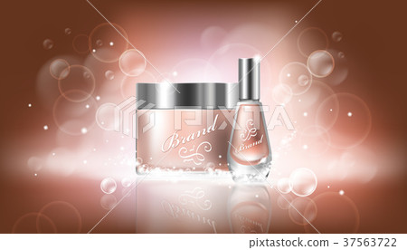 poster with transparent glass cosmetic containers poster with transparent glass cosmetic containers 37563722
