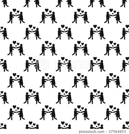 Girl and boy pattern seamless 37564953