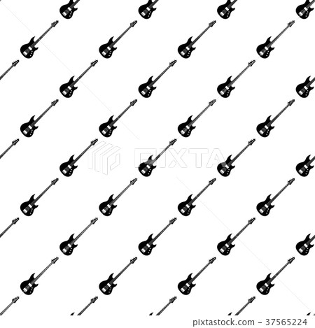 Black electric guitar pattern seamless 37565224