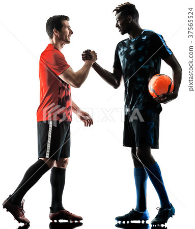 soccer players men isolated silhouette white soccer players men isolated silhouette white 37565524