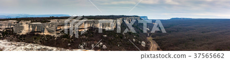 Panoramic view from Eski-Kermen city in Crimea 37565662