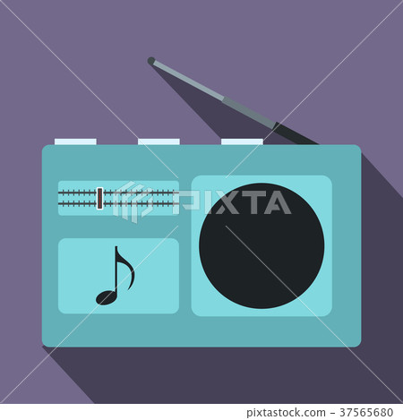 Radio icon, flat style 37565680