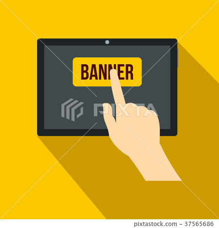 Touch screen tablet icon, flat style Touch screen tablet icon, flat style 37565686