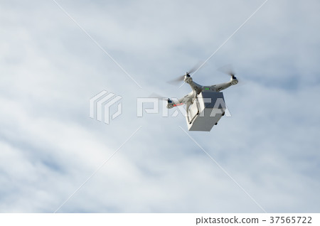 Fast Drone Delivery - aerial courier shipping 37565722