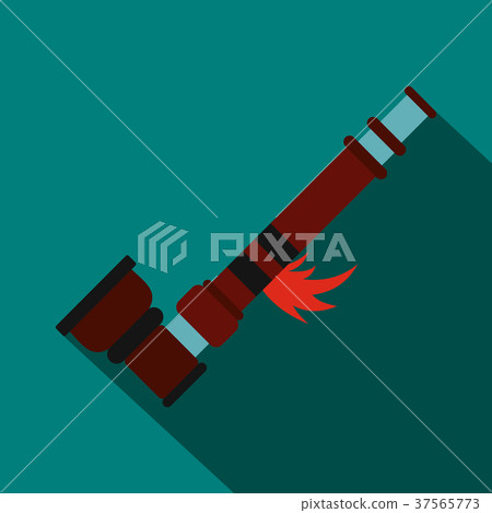 Smoking pipe for marijuana icon, flat style Smoking pipe for marijuana icon, flat style 37565773